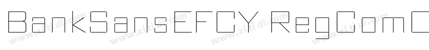 BankSansEFCY RegComO字体转换